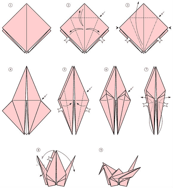 Журавлик счастья Оригами