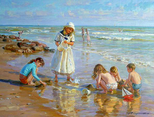 Дети на морском берегу