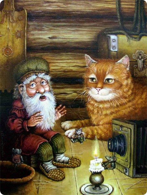Кошки художника Александра Маскаева