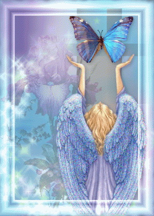 Ангел и синяя бабочка